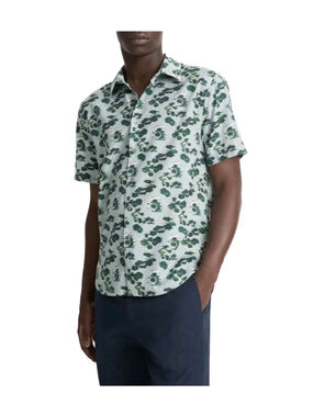 VINCE‎ HAZY CAMELLIA SHORT-SLEEVE SHIRT M